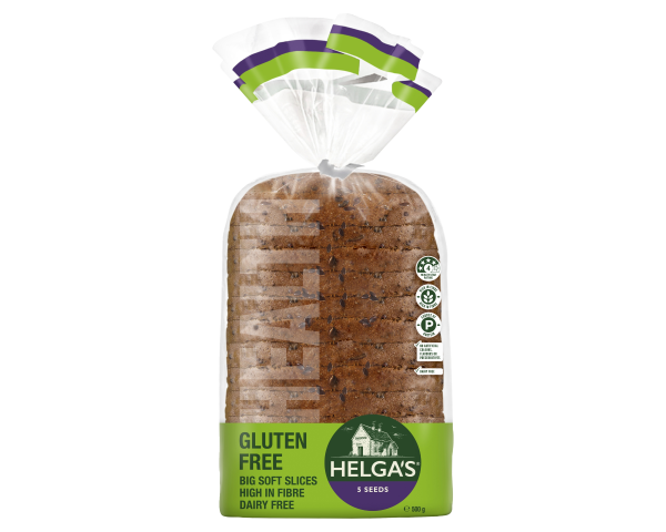 Helgas Gluten Free Bread Slices 5 Seed 500 g Helgas Gluten Free Bread Slices 5 Seed 500 g