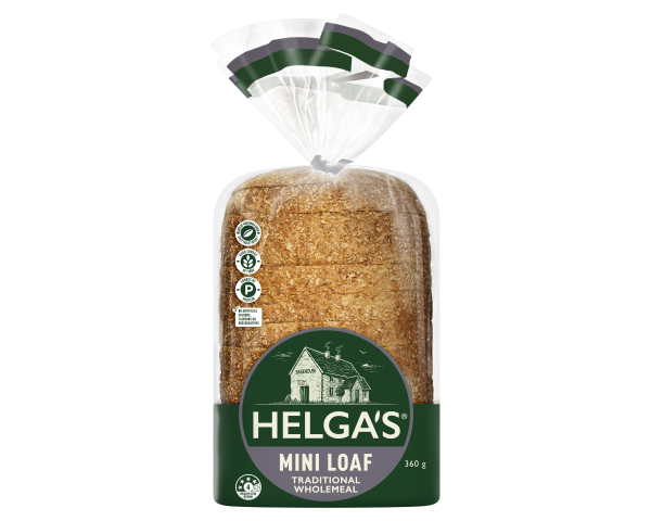 Helgas Loaf Traditional Wholemeal Mini 360 g Helgas Loaf Traditional Wholemeal Mini 360 g