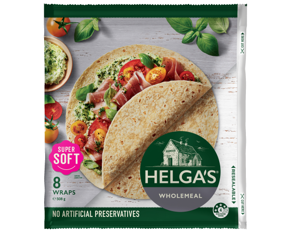 Helgas Wrap Traditional Wholemeal P8 508 g