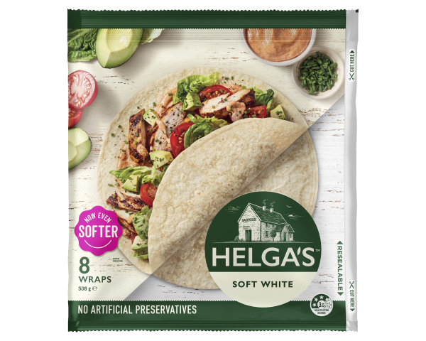 Helga's 8 Soft White Wraps 508g Helga's 8 Soft White Wraps 508g