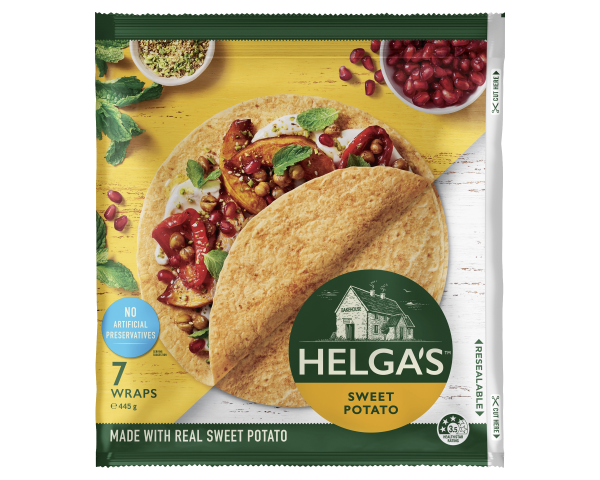 Helga's 7 Sweet Potato Wraps 445g Helga's 7 Sweet Potato Wraps 445g