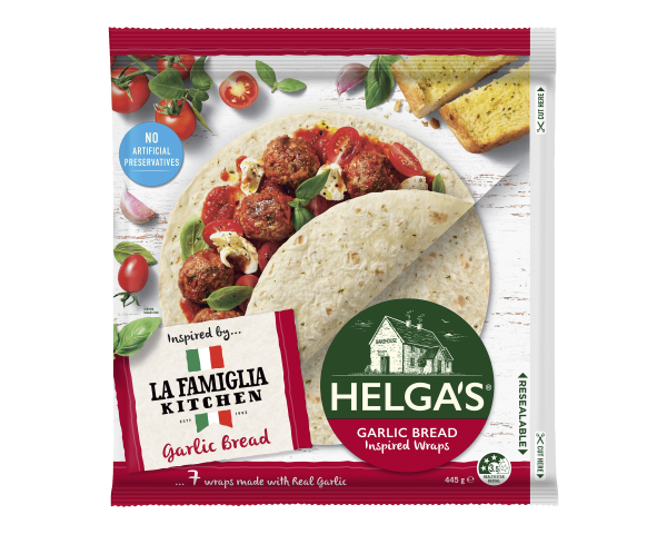 Helga's Wrap Garlic P7 445 g