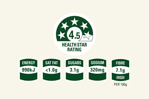 Digestive Wellbeing Barley Seeds and Grain Health Star Rating