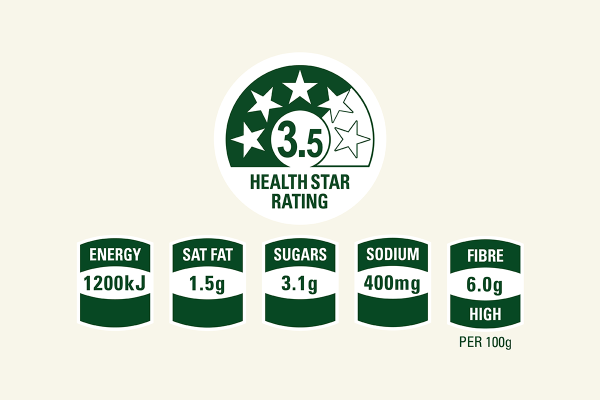 Gluten Free 5 Seed Health Star Rating