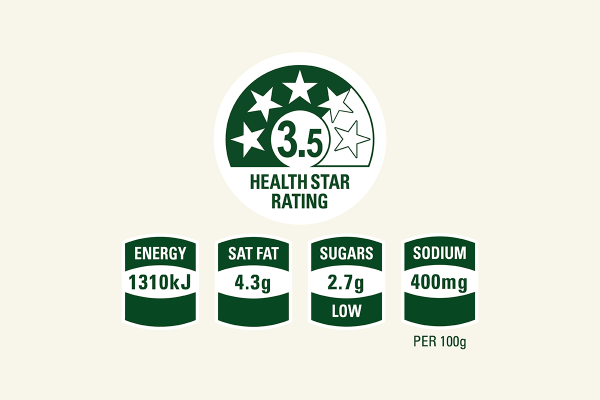 Sourdough Wraps Health Star Rating