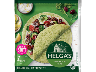 Helgas Wrap Spinach and Herb P7 445 g